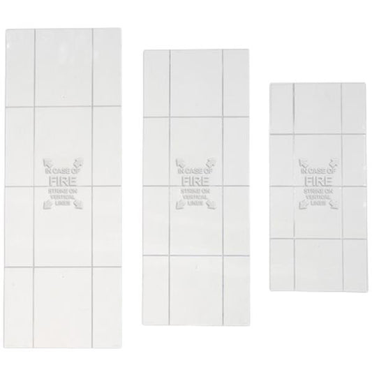 FireTech™ Scored Break Front Cabinet Cover, 17 7/8" x 8", Clear, 1/Each