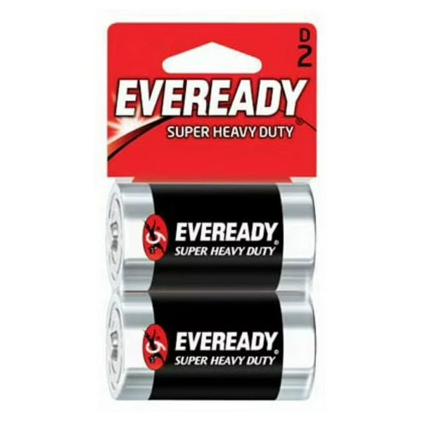 Eveready® Super Heavy Duty D Batteries, 2/Pkg