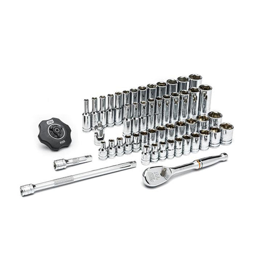 GearWrench® 51-Piece, 6-Point Standard & Deep Mechanics Tool Set, SAE/Metric, 1/4" Drive, 1/Each