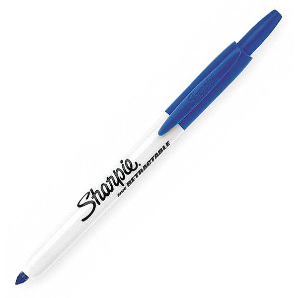 Sharpie® Retractable Permanent Marker, Blue, 1/Each
