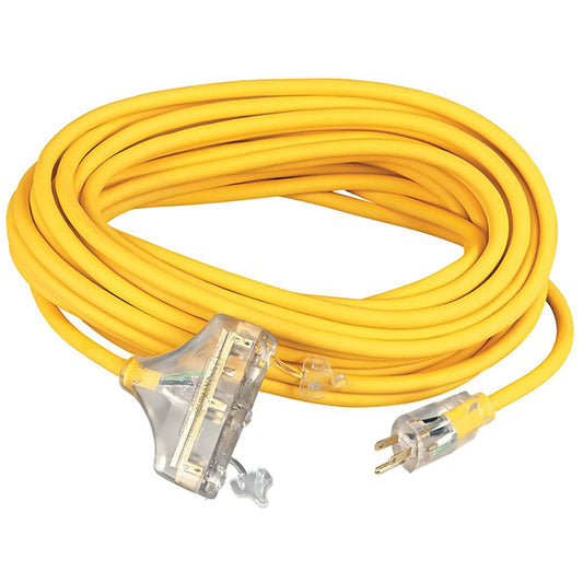 Southwire® Yellow Jacket® Outdoor Extension Cord w/ 3 Outlet Lighted Power Block