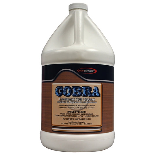 QuestSpecialty® Cobra Evaporator/Condenser Coil & Fin Cleaner, 1 gal Jug, 4/Case