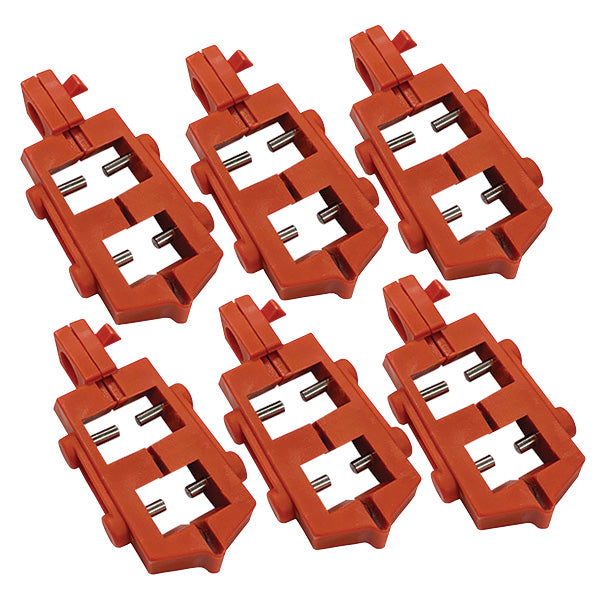 Brady® Snap-On Breaker Lockouts, Red, 6/Pkg