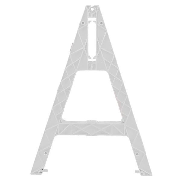 Cortina A-Frame Barricade w/ 1 Rail Opening, White, 1/Each