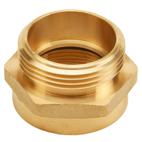 Female x Male Brass Hexagon Adapter, 1 1/2" PCT x 1 1/2" NST, 1/Each
