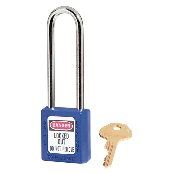 Master Lock® 410 Zenex™ Thermoplastic Safety Padlock, Blue, 1/Each