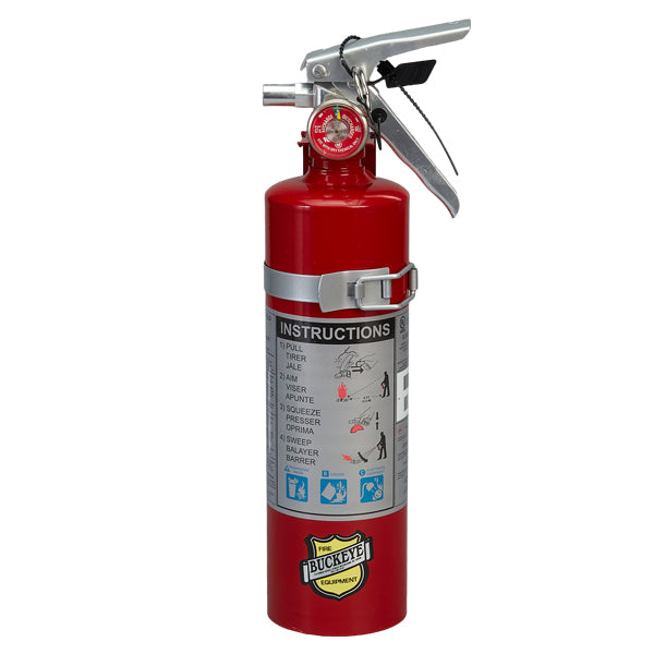 Buckeye 2.5 lb ABC Portable Fire Extinguisher w/ Aluminum Valve & Vehicle Bracket, 14 3/4"H x 4 7/8"W x 3 3/8"D, 1A:10B:C, 1/Each