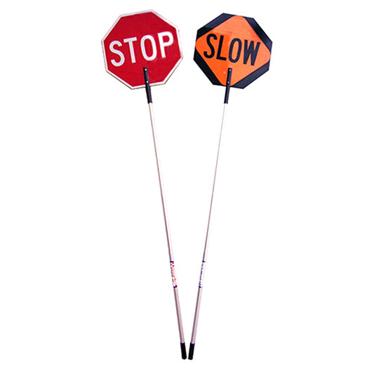 VizCon Stop/Slow Paddle w/ 8' Telescoping Handle, 24" x 24", 1/Each