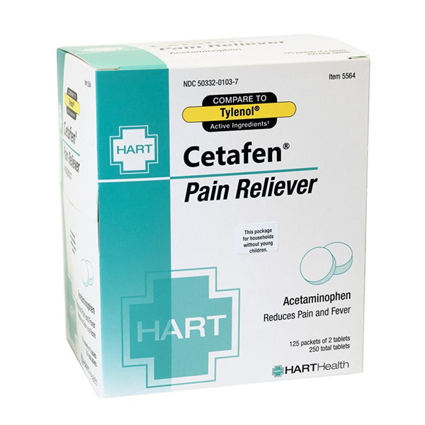 HART Health® Cetafen® Non-Aspirin Pain Reliever, 325 mg, 250/Box