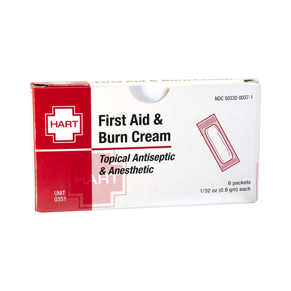 HART Health® First Aid & Burn Cream, 0.9 g, 6/Box