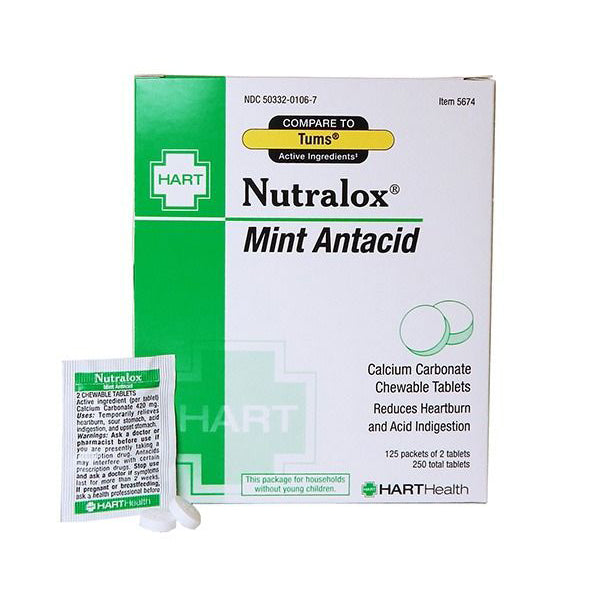 HART Health® Nutralox® Antacid, Mint, 420 mg, 250/Box