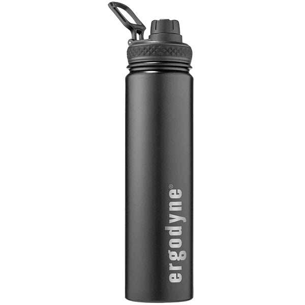 Ergodyne® Chill-Its® Stainless Steel Bottle, Black, 1/Each