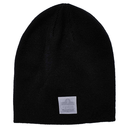 Ergodyne® N-Ferno® 6812 Rib Knit Beanie Hat, Black, 1/Each