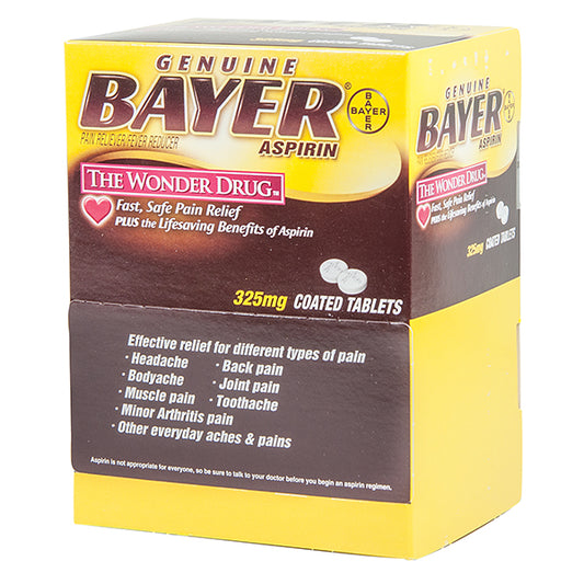 Bayer® Aspirin, 325 mg, 2 Pack/50 Each