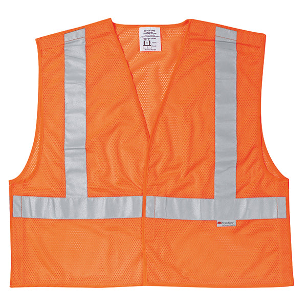MCR Safety® Luminator™ Class 2 Tear Away Mesh Vest, X-Large, Fluorescent Orange, 1/Each