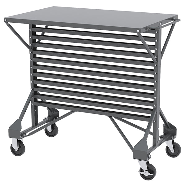 Akro-Mils Mobile Bin Cart, 38 1/2"L x 36 1/2"H x 24"W, Gray