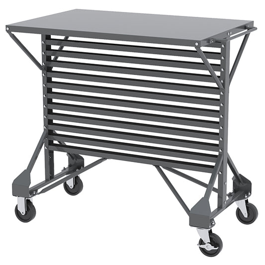 Akro-Mils Mobile Bin Cart, 38 1/2"L x 36 1/2"H x 24"W, Gray