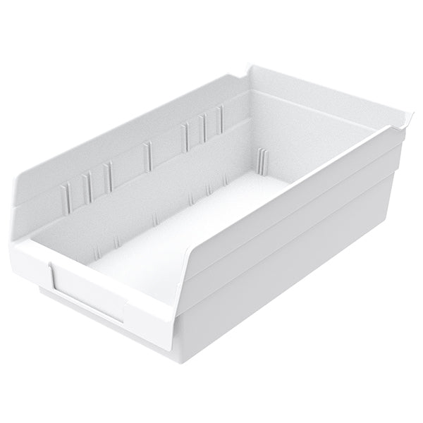 Akro-Mils® Shelf Bin, 11 5/8"L x 4"H x 6 5/8"W, White, 1/Each