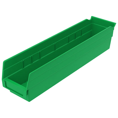 Akro-Mils® Shelf Bin, 17 7/8"L x 4"H x 4 1/8"W, Green, 1/Each