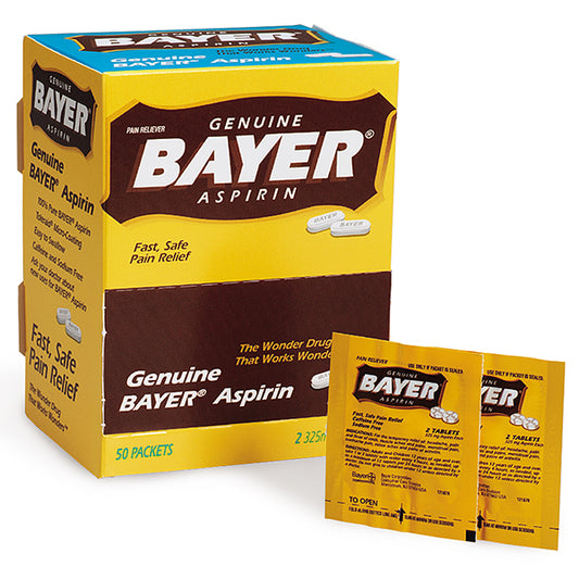 Bayer® Aspirin, 2 Pkg/50 Each