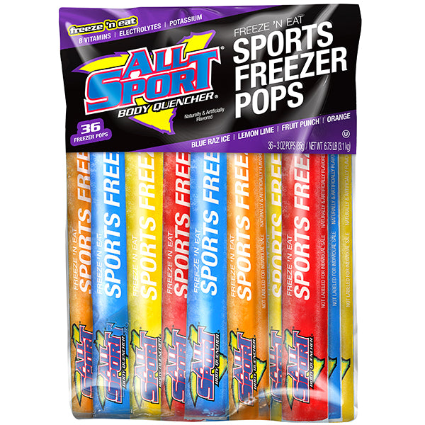 All Sport® Freezer Pops, Body Quencher®, 144/Case