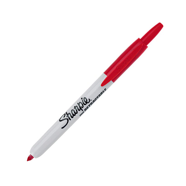 Sharpie Retractable Permanent Marker, Red