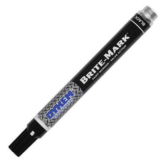 ITW ProBrands Brite-Mark Permanent Paint Markers, Medium Tip, Black, 12/Case