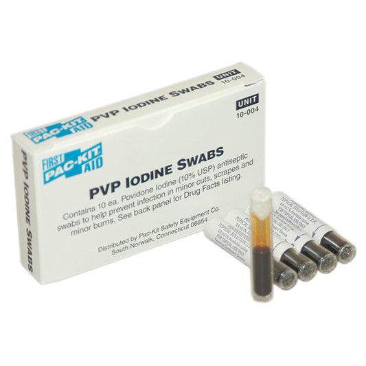 PVP Iodine Swabs, 10/Box