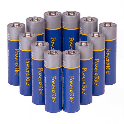 Power Rite® AA Alkaline Batteries, 12/Pkg