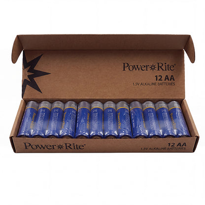Power Rite® AA Alkaline Batteries, 12/Pkg