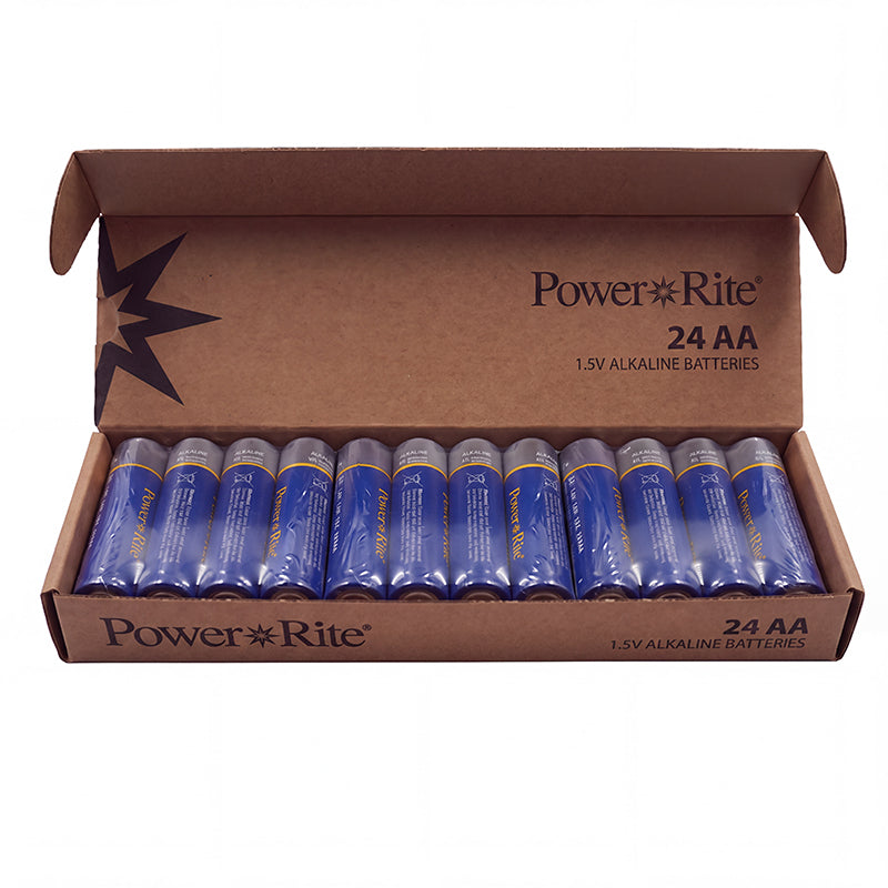 Power Rite® AA Alkaline Batteries, 24/Pkg