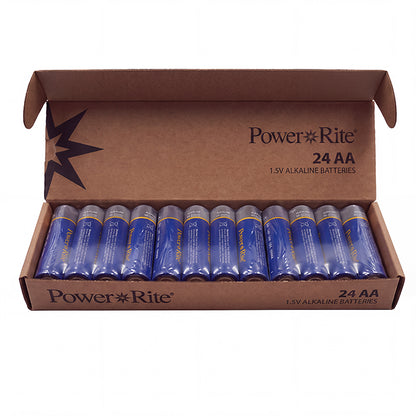 Power Rite® AA Alkaline Batteries, 24/Pkg