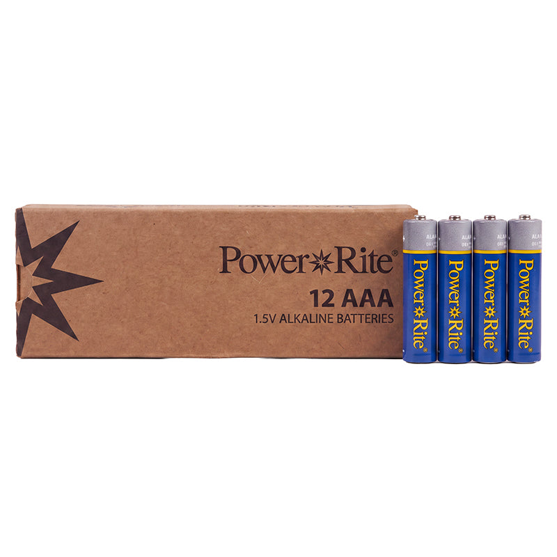 Power Rite® AAA Alkaline Batteries, 12/Pkg