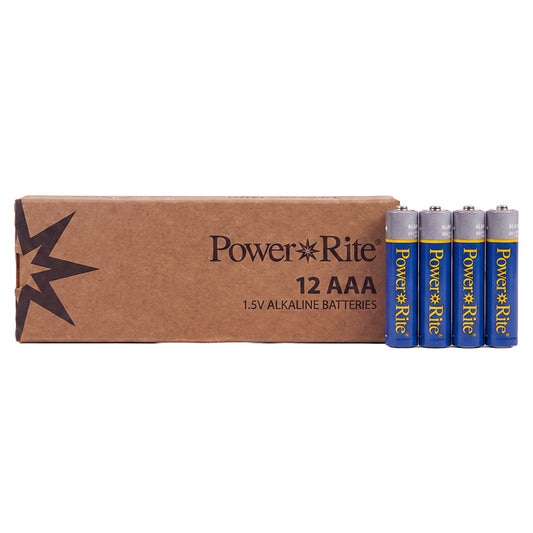 Power Rite® AAA Alkaline Batteries, 12/Pkg