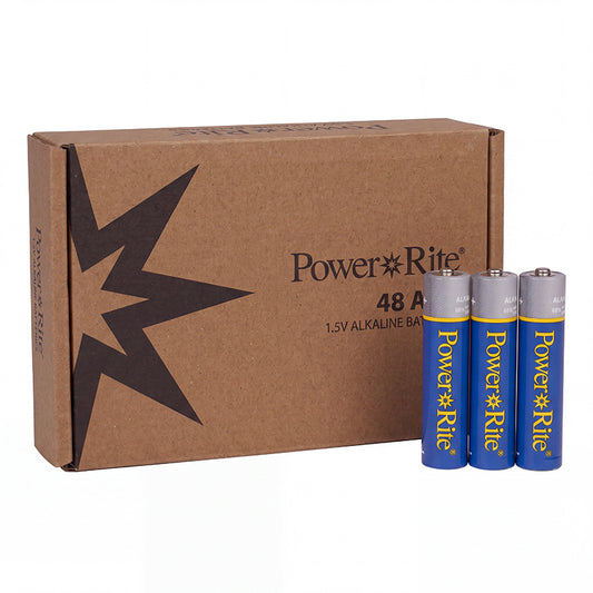 Power Rite® AAA Alkaline Batteries, 48/Pkg
