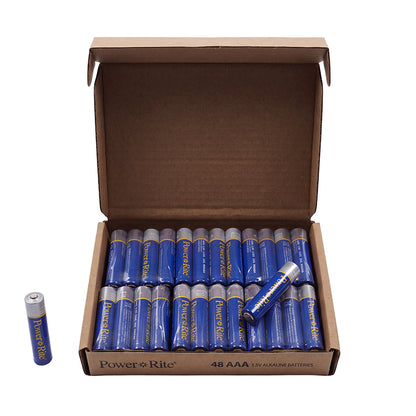 Power Rite® AAA Alkaline Batteries, 48/Pkg