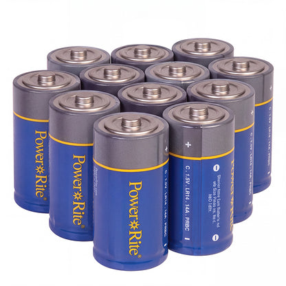 Power Rite® C Alkaline Batteries, 12/Pkg