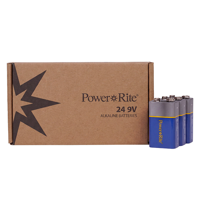 Power Rite® 9V Alkaline Batteries, 24/Pkg