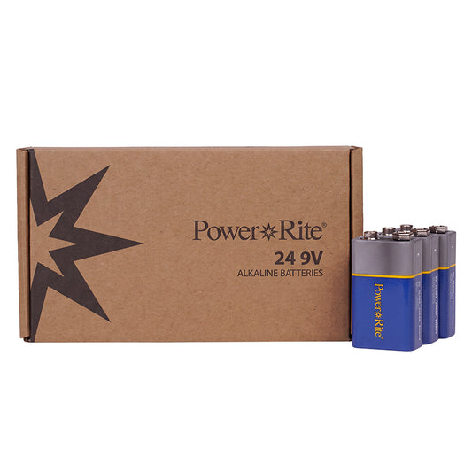 Power Rite® 9V Alkaline Batteries, 24/Pkg