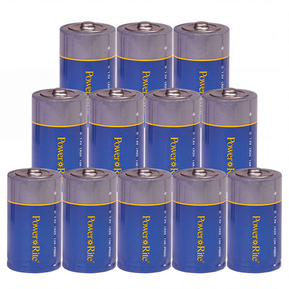 Power Rite® D Alkaline Batteries, 12/Pkg