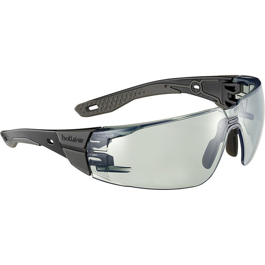 Bolle Safety Rush+ 2.0 Safety Glasses, Standard, Black/Gray Frame, Gray Welding 1.7 Lens