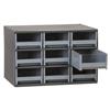 Akro-Mils® 19-Series Heavy-Duty Steel Storage Cabinet, 9 Drawer (Drawer Dimensions: 3 1/16"H x 5 3/16"W x 10 9/16"D), Gray, 1/Each Akro-Mils® 19-Series Heavy-Duty Steel Storage Cabinet, 9 Drawer (Drawer Dimensions: 3 1/16"H x 5 3/16"W x 10 9/16"D), Gray, 1/Each