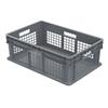 Akro-Mils® Straight Wall Container, Mesh Sides & Solid Base, 23 3/4"L x 8 1/4"H x 15 3/4"W, Gray, 1/Each Akro-Mils® Straight Wall Container, Mesh Sides & Solid Base, 23 3/4"L x 8 1/4"H x 15 3/4"W, Gray, 1/Each