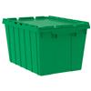 Akro-Mils® Attached Lid Container, 12 gal, 21 1/2"L x 12 1/2"H x 15"W, Green, 1/Each Akro-Mils® Attached Lid Container, 12 gal, 21 1/2"L x 12 1/2"H x 15"W, Green, 1/Each