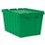 Akro-Mils® Attached Lid Container, 12 gal, 21 1/2"L x 12 1/2"H x 15"W, Green, 1/Each Akro-Mils® Attached Lid Container, 12 gal, 21 1/2"L x 12 1/2"H x 15"W, Green, 1/Each