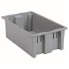 Akro-Mils® Nest & Stack Tote, 18"L x 6"H x 11"W, Gray, 1/Each Akro-Mils® Nest & Stack Tote, 18"L x 6"H x 11"W, Gray, 1/Each