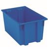 Akro-Mils® Nest & Stack Tote, 18"L x 9"H x 11"W, Blue, 1/Each Akro-Mils® Nest & Stack Tote, 18"L x 9"H x 11"W, Blue, 1/Each