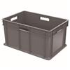 Akro-Mils® Straight Wall Container, Solid Sides & Base, 23 3/4"L x 12 1/4"H x 15 3/4"W, Gray, 1/Each Akro-Mils® Straight Wall Container, Solid Sides & Base, 23 3/4"L x 12 1/4"H x 15 3/4"W, Gray, 1/Each