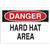 Brady® "Danger Hard Hat Area" Plastic Safety Sign, 1/Each Brady® "Danger Hard Hat Area" Plastic Safety Sign, 1/Each