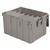 Akro-Mils® Attached Lid Container, 28 gal, 28"L x 15 1/2"H x 21"W, Gray, 1/Each Akro-Mils® Attached Lid Container, 28 gal, 28"L x 15 1/2"H x 21"W, Gray, 1/Each